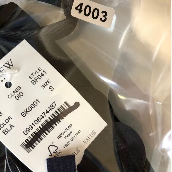 J. Crew Factory Scalloped One Piece Swimsuit in Black NWT Size Small - Picture 10 of 10